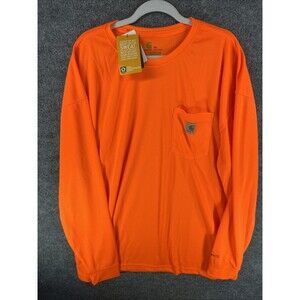 Carhartt Force Long Sleeve Shirt 2XL Hi Vis Orange Relaxed NWT